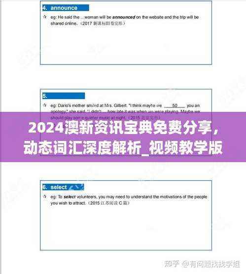 2024澳新资讯宝典免费分享,动态词汇深度解析_视频教学版PJH311.28