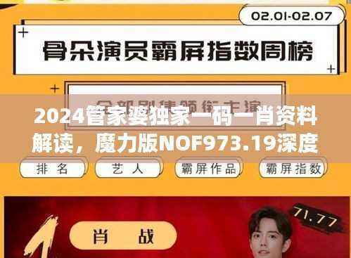 2024管家婆独家一码一肖资料解读,魔力版NOF973.19深度剖析