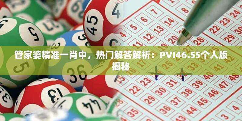 管家婆精准一肖中,热门解答解析:PVI46.55个人版揭秘