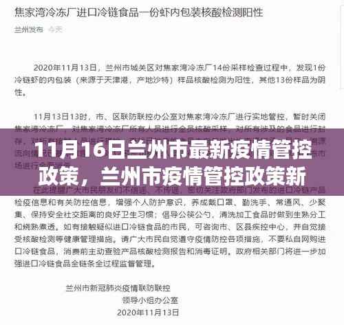 兰州市疫情管控政策最新动态解读，深度聚焦十一月十六日的更新与影响
