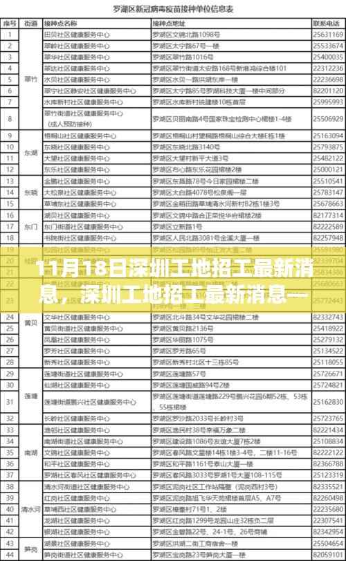 11月18日深圳工地招工最新动态,求职指南助你掌握求职每一步