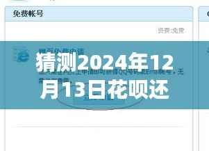 关于花呗还款到账时间的探究,解析2024年12月13日花呗还款非实时到账现象的观察与猜测