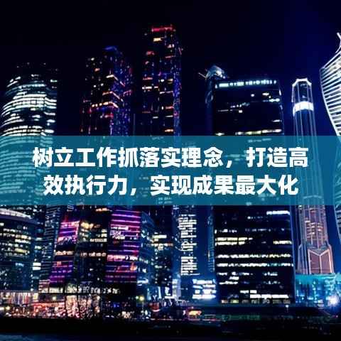 树立工作抓落实理念,打造高效执行力,实现成果最大化