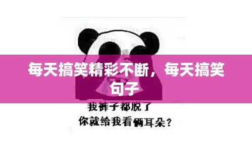 每天搞笑精彩不断,每天搞笑句子