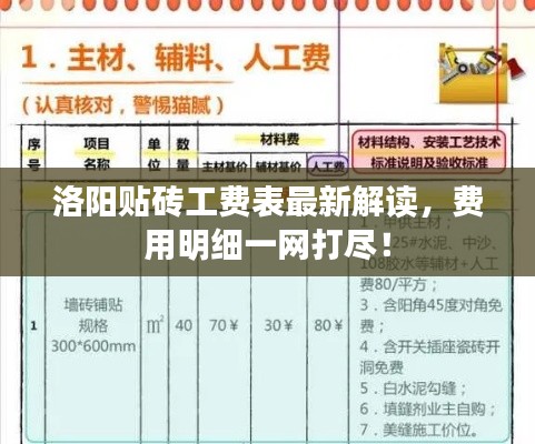洛阳贴砖工费表最新解读,费用明细一网打尽!