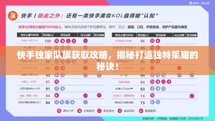 快手独家队旗获取攻略,揭秘打造独特荣耀的秘诀!